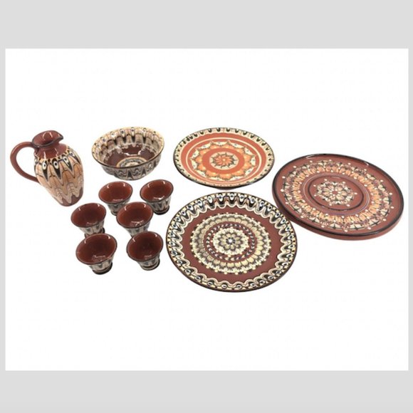 Troyan Redware Other - Vintage Bulgarian Pottery Handmade Troyan Redware Terracotta 11 pieces